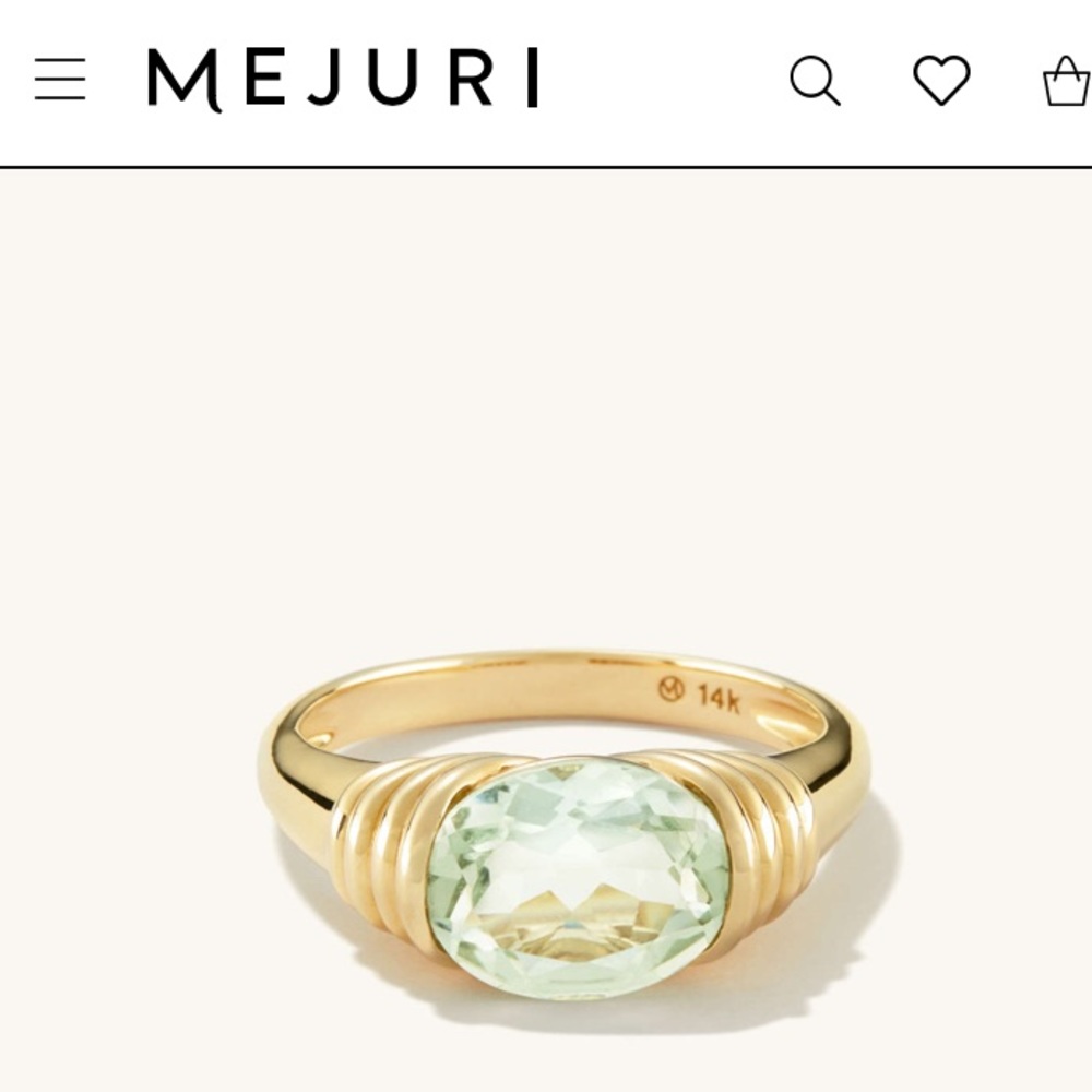 ISO Mejuri Heirloom Ring (Marawa Edition) in Prasiolite, size 9